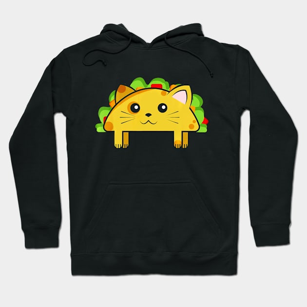 TacoCat Taco and Cat Cartoon Kids Hoodie by CovidStore